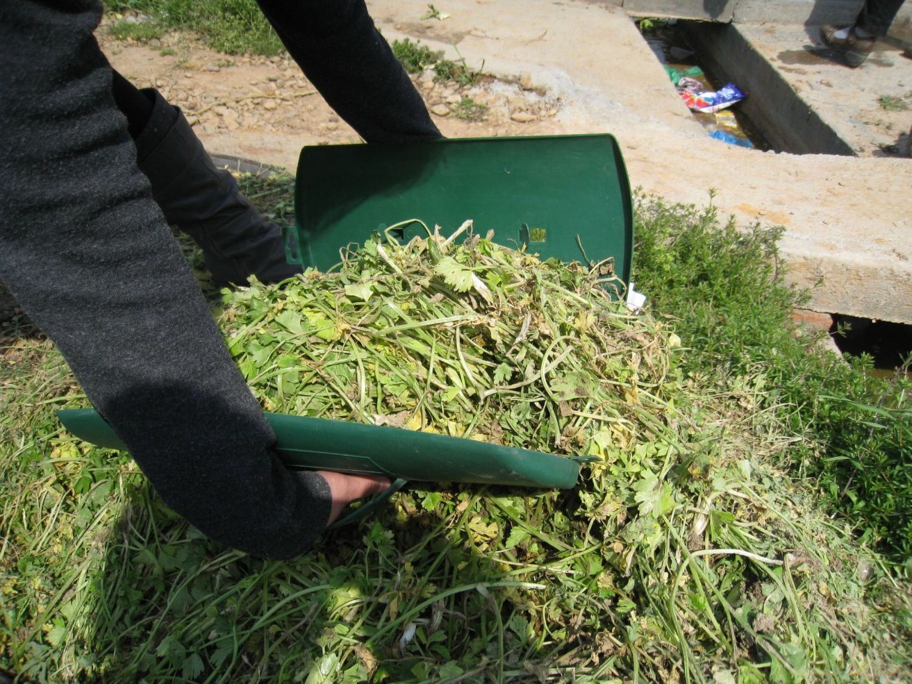 Garden Leaf Scooper Lawn Leaf Waster Grass Yard Collector Cleanctor Tool (ESG18414)