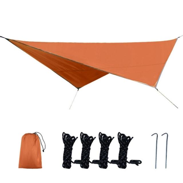 Hamac de tente de camping en plein air à usage intensif orange (ESG20273)