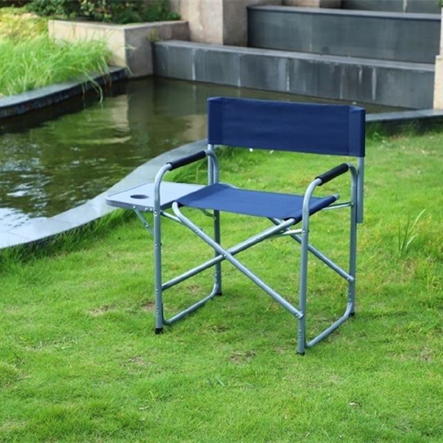  Chaise pliante portable avec table d'appoint camp porte-gobelet pliable (ESG17515)