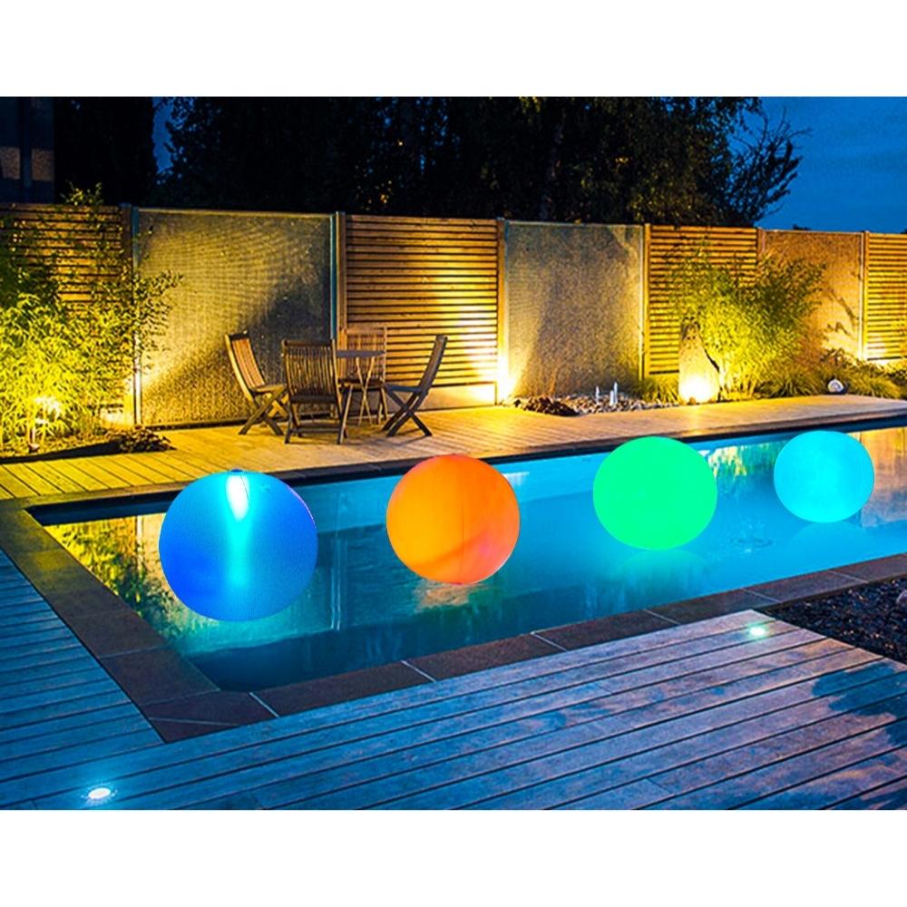 Décoration de jardin à boule éclairée gonflable à LED pour piscine étanche (ESG20088)