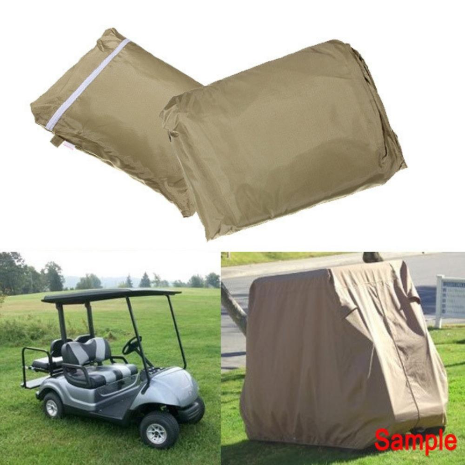 Couverture de pluie pour voiture de club de golf pour passagers Capuche étanche anti-poussière et anti-UV (ESG20605)