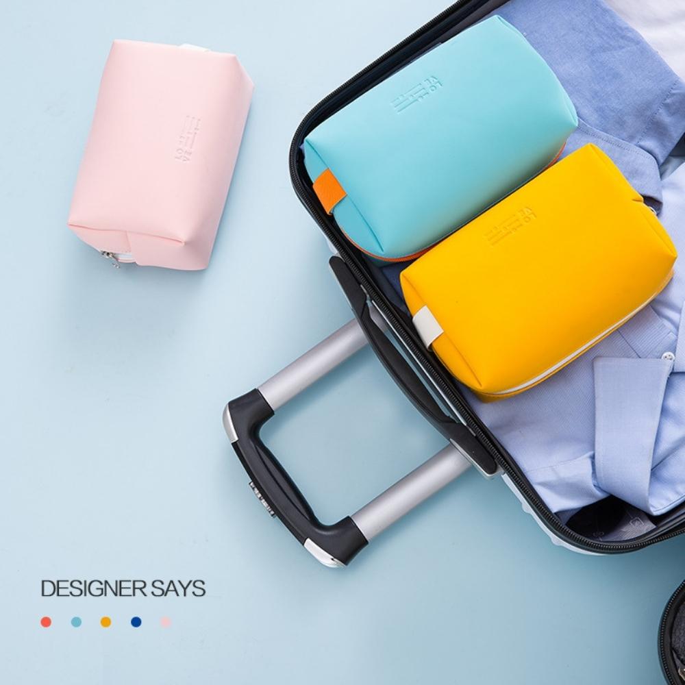 Sacs de poche cosmétique imperméables en cuir PU Small Travel Make Upp Pouch (ESG20873)