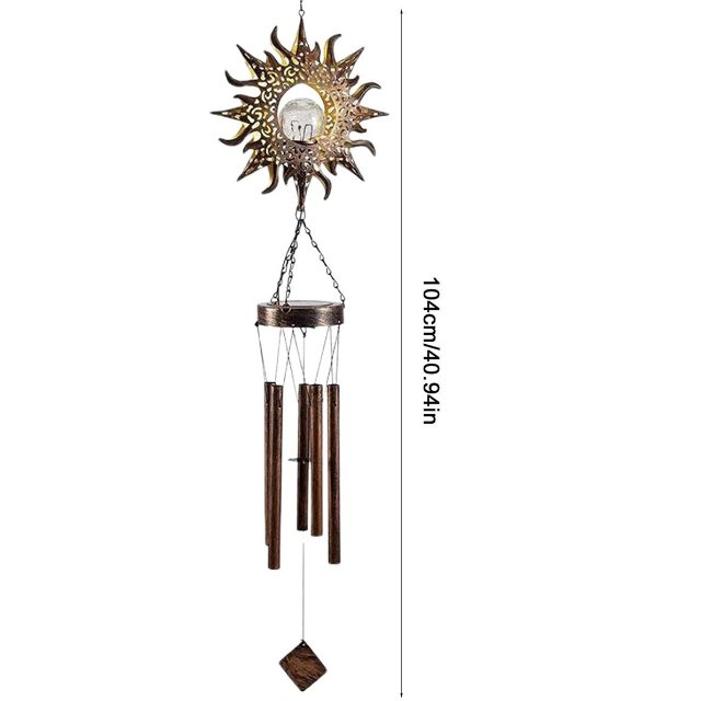 Carillons éoliens en métal rétro avec des lumières (ESG18491)