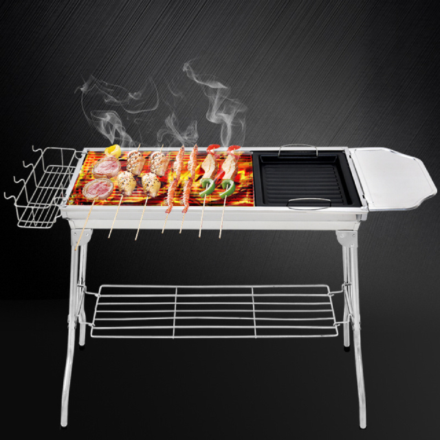 Barbecue à charbon pliant en acier inoxydable portable (ESG10484) 