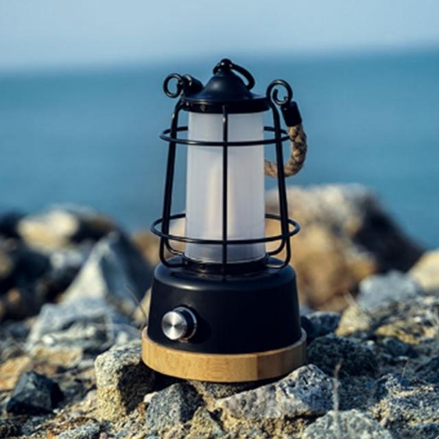  Lampe rechargeable à LED Lampe de camping Lanterne de camping en chanvre alimentée par batterie (ESG19024)